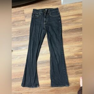 BDG Black Flare Women's Jeans Black, Yellow Seams